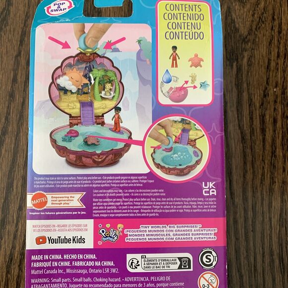 Polly Pocket‎ Sparkle Cove Adventure Mattel Compact Toy Beach Summer - Picture 5 of 6